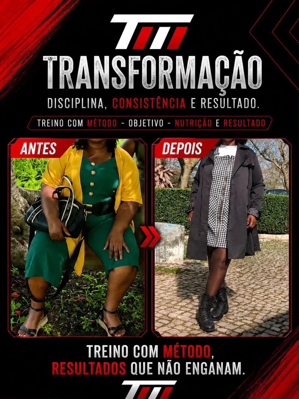 Antes e depois — transformação 2